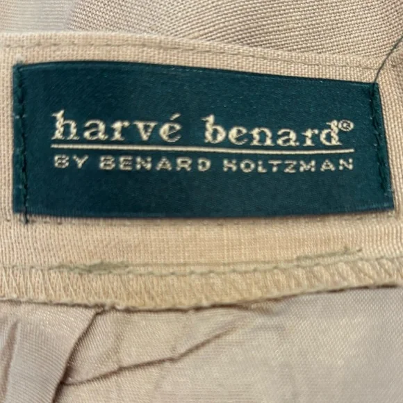 70s HARVE BERNARD LINEN TAN LINED PENCIL SKIRT W 2 POCKETS.POWER DRESSING SZ 8 - Picture 5 of 5
